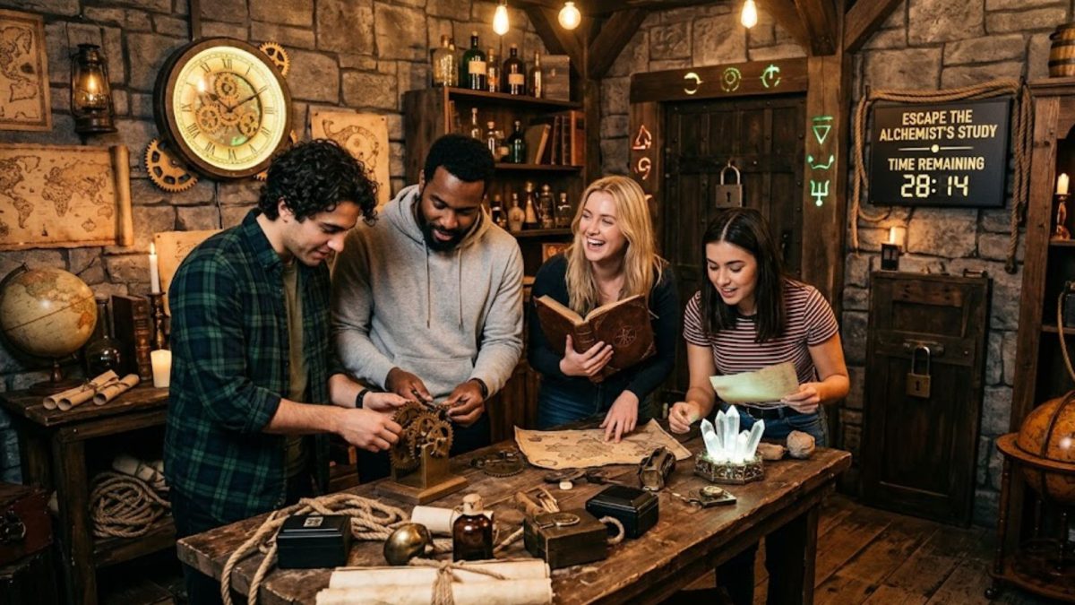 group of people playing escape game in black hills SD